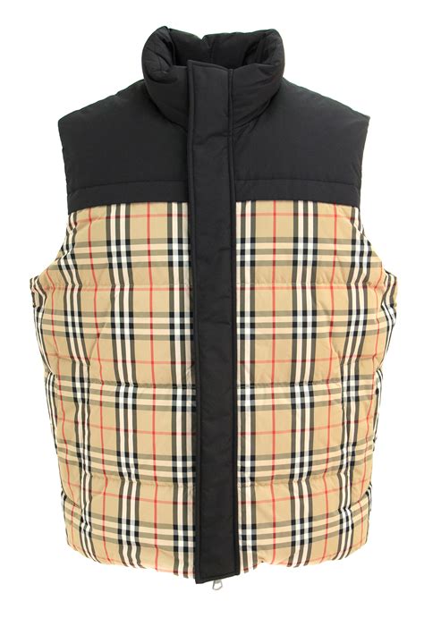 piumino smanicato burberry uomo|Piumino smanicato reversibile (Beige archivio) .